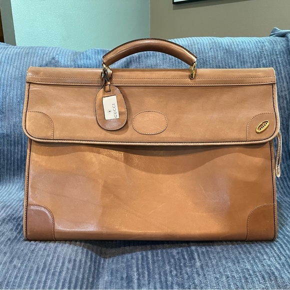 Gucci Vintage Leather Travel Bag - Picture 1 of 14